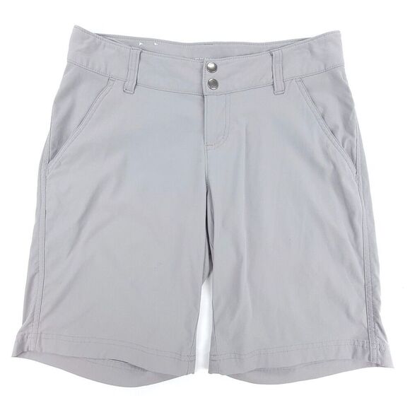 COLUMBIA Women's Saturday Trail Long Shorts UPF Gray 10" Nylon Gorpcore Cargo 6 - Picture 1 of 10